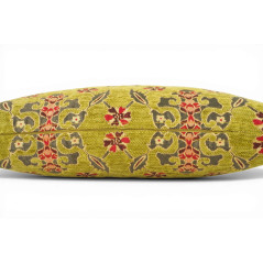 Turkish Fabric Pillow Cover 12x20,Pistachio Green Boho Throw Pillow,Topkapi Palace Pattern Decorative Sofa Accent Ethnic Cushion