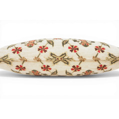 Turkish Fabric Pillow Cover 12x20, Beige Boho Throw Pillow, Topkapi Palace Pattern Decorative Sofa Accent Ethnic Cushion Case