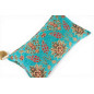 Turkish Fabric Pillow Cover 12x20, Turquoise Blue Boho Throw Pillow,Topkapi Palace Pattern Decorative Sofa Accent Ethnic Cushion