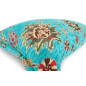 Turkish Fabric Pillow Cover 12x20, Turquoise Blue Boho Throw Pillow,Topkapi Palace Pattern Decorative Sofa Accent Ethnic Cushion