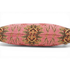 Turkish Fabric Pillow Cover 12x20, Pale Pink Boho Throw Pillow,Topkapi Palace Pattern Decorative Sofa Accent Ethnic Cushion Case