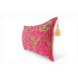 Turkish Fabric Pillow Cover 12x20, Mazenda Pink Boho Throw Pillow, Topkapi Palace Pattern Decorative Sofa Accent Ethnic Cushion Turkish Fabric Pillow Cover 12x20, Mazenda Pink Boho Throw Pillow, Topkapi Palace Pattern Decorative Sofa Accent Ethnic Cushion