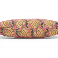 Turkish Fabric Pillow Cover 12x20, Pale Pink Boho Throw Pillow,Running Water Tulip Pattern Decorative Sofa Accent Ethnic Cushion
