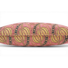 Turkish Fabric Pillow Cover 12x20, Pale Pink Boho Throw Pillow,Running Water Tulip Pattern Decorative Sofa Accent Ethnic Cushion