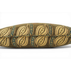 Turkish Fabric Pillow Cover 12x20,Moss Green Boho Throw Pillow,Running Water Tulip Pattern Decorative Sofa Accent Ethnic Cushion
