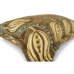 Turkish Fabric Pillow Cover 12x20,Moss Green Boho Throw Pillow,Running Water Tulip Pattern Decorative Sofa Accent Ethnic Cushion