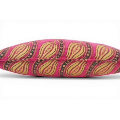 Turkish Fabric Pillow Cover 12x20, Mazenda Pink Boho Throw Pillow, Running Water Tulip Pattern Decorative Sofa Accent Ethnic
