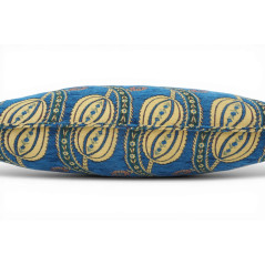 Turkish Fabric Pillow Cover 12x20, Royal Blue Boho Throw Pillow, Running Water Tulip Pattern Decorative Sofa Accent Ethnic Case
