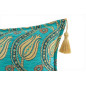 Turkish Fabric Pillow Cover 12x20, Turquoise Blue Boho Throw Pillow, Running Water Tulip Pattern Decorative Sofa Accent Ethnic Turkish Fabric Pillow Cover 12x20, Turquoise Blue Boho Throw Pillow, Running Water Tulip Pattern Decorative Sofa Accent Ethnic