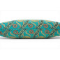 Turkish Fabric Pillow Cover 12x20, Turquoise Blue Boho Throw Pillow, Running Water Tulip Pattern Decorative Sofa Accent Ethnic Turkish Fabric Pillow Cover 12x20, Turquoise Blue Boho Throw Pillow, Running Water Tulip Pattern Decorative Sofa Accent Ethnic