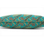 Turkish Fabric Pillow Cover 12x20, Turquoise Blue Boho Throw Pillow, Running Water Tulip Pattern Decorative Sofa Accent Ethnic Turkish Fabric Pillow Cover 12x20, Turquoise Blue Boho Throw Pillow, Running Water Tulip Pattern Decorative Sofa Accent Ethnic