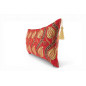 Turkish Fabric Pillow Cover 12x20, Red Boho Throw Pillow, Running Water Tulip Pattern Decorative Sofa Accent Ethnic Cushion Case Turkish Fabric Pillow Cover 12x20, Red Boho Throw Pillow, Running Water Tulip Pattern Decorative Sofa Accent Ethnic Cushion Case