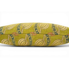 Turkish Fabric Pillow Cover 12x20, Pistacio Green Boho Throw Pillow, Running Water Tulip Pattern Decorative Sofa Accent Ethnic