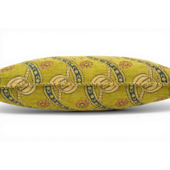 Turkish Fabric Pillow Cover 12x20, Pistacio Green Boho Throw Pillow, Running Water Tulip Pattern Decorative Sofa Accent Ethnic