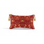 Turkish Fabric Pillow Cover 12x20, Red Boho Throw Pillow, Carnation Pattern Decorative Sofa Accent Ethnic Cushion Case Turkish Fabric Pillow Cover 12x20, Red Boho Throw Pillow, Carnation Pattern Decorative Sofa Accent Ethnic Cushion Case