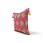 Turkish Fabric Pillow Cover 18x18, Mazenda Pink Boho Throw Pillow, Running Water Tulip Pattern Decorative Sofa Accent Ethnic Turkish Fabric Pillow Cover 18x18, Mazenda Pink Boho Throw Pillow, Running Water Tulip Pattern Decorative Sofa Accent Ethnic