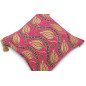 Turkish Fabric Pillow Cover 18x18, Mazenda Pink Boho Throw Pillow, Running Water Tulip Pattern Decorative Sofa Accent Ethnic Turkish Fabric Pillow Cover 18x18, Mazenda Pink Boho Throw Pillow, Running Water Tulip Pattern Decorative Sofa Accent Ethnic