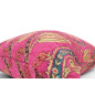 Turkish Fabric Pillow Cover 18x18, Mazenda Pink Boho Throw Pillow, Running Water Tulip Pattern Decorative Sofa Accent Ethnic Turkish Fabric Pillow Cover 18x18, Mazenda Pink Boho Throw Pillow, Running Water Tulip Pattern Decorative Sofa Accent Ethnic