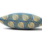 Turkish Fabric Pillow Cover 18x18, Royal Blue Boho Throw Pillow, Running Water Tulip Pattern Decorative Sofa Accent Ethnic Case