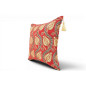 Turkish Fabric Pillow Cover 18x18, Red Boho Throw Pillow, Running Water Tulip Pattern Decorative Sofa Accent Ethnic Cushion Case Turkish Fabric Pillow Cover 18x18, Red Boho Throw Pillow, Running Water Tulip Pattern Decorative Sofa Accent Ethnic Cushion Case