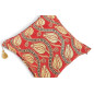 Turkish Fabric Pillow Cover 18x18, Red Boho Throw Pillow, Running Water Tulip Pattern Decorative Sofa Accent Ethnic Cushion Case Turkish Fabric Pillow Cover 18x18, Red Boho Throw Pillow, Running Water Tulip Pattern Decorative Sofa Accent Ethnic Cushion Case