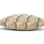Turkish Fabric Pillow Cover 18x18, Beige Boho Throw Pillow, Running Water Tulip Pattern Decorative Sofa Accent Ethnic Cushion