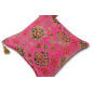 Turkish Fabric Pillow Cover 18x18, Mazenda Pink Boho Throw Pillow, Topkapi Palace Pattern Decorative Sofa Accent Ethnic Cushion Turkish Fabric Pillow Cover 18x18, Mazenda Pink Boho Throw Pillow, Topkapi Palace Pattern Decorative Sofa Accent Ethnic Cushion