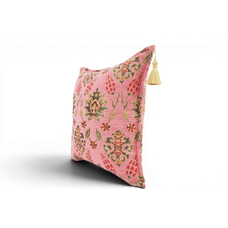Fabric Pillow,Fabric Pillow 18x18,Pale Pink Topkapi Palace Tulip Pattern Turkish Fabric Pillow,Decorative Pillow,Throw Pillow