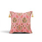 Turkish Fabric Pillow Cover 18x18, Pale Pink Boho Throw Pillow, Topkapi Palace Pattern Decorative Sofa Accent Ethnic Cushion