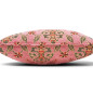 Turkish Fabric Pillow Cover 18x18, Pale Pink Boho Throw Pillow, Topkapi Palace Pattern Decorative Sofa Accent Ethnic Cushion