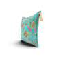Turkish Fabric Pillow Cover 18x18, Turquoise Blue Boho Throw Pillow,Topkapi Palace Pattern Decorative Sofa Accent Ethnic Cushion Turkish Fabric Pillow Cover 18x18, Turquoise Blue Boho Throw Pillow,Topkapi Palace Pattern Decorative Sofa Accent Ethnic Cushion