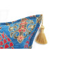 Turkish Fabric Pillow Cover 18x18, Royal Blue Boho Throw Pillow, Topkapi Palace Pattern Decorative Sofa Accent Ethnic Cushion