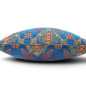 Turkish Fabric Pillow Cover 18x18, Royal Blue Boho Throw Pillow, Topkapi Palace Pattern Decorative Sofa Accent Ethnic Cushion