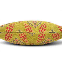 Turkish Fabric Pillow Cover 18x18,Pistachio Green Boho Throw Pillow,Topkapi Palace Pattern Decorative Sofa Accent Ethnic Cushion