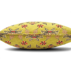 Turkish Fabric Pillow Cover 18x18,Pistachio Green Boho Throw Pillow,Topkapi Palace Pattern Decorative Sofa Accent Ethnic Cushion