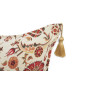 Turkish Fabric Pillow Cover 18x18, Beige Boho Throw Pillow,Caucasus Carnation Pattern Decorative Sofa Accent Ethnic Cushion Case