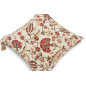 Turkish Fabric Pillow Cover 18x18, Beige Boho Throw Pillow,Caucasus Carnation Pattern Decorative Sofa Accent Ethnic Cushion Case