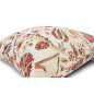 Turkish Fabric Pillow Cover 18x18, Beige Boho Throw Pillow,Caucasus Carnation Pattern Decorative Sofa Accent Ethnic Cushion Case