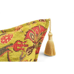 Turkish Fabric Pillow Cover 18x18, Pistachio Green Boho Throw Pillow, Caucasus Carnation Pattern Decorative Sofa Accent Ethnic