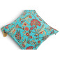 Turkish Fabric Pillow Cover 18x18, Turquoise Blue Boho Throw Pillow, Caucasus Carnation Pattern Decorative Sofa Accent Ethnic Turkish Fabric Pillow Cover 18x18, Turquoise Blue Boho Throw Pillow, Caucasus Carnation Pattern Decorative Sofa Accent Ethnic