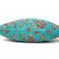 Turkish Fabric Pillow Cover 18x18, Turquoise Blue Boho Throw Pillow, Caucasus Carnation Pattern Decorative Sofa Accent Ethnic Turkish Fabric Pillow Cover 18x18, Turquoise Blue Boho Throw Pillow, Caucasus Carnation Pattern Decorative Sofa Accent Ethnic