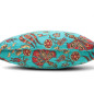 Turkish Fabric Pillow Cover 18x18, Turquoise Blue Boho Throw Pillow, Caucasus Carnation Pattern Decorative Sofa Accent Ethnic Turkish Fabric Pillow Cover 18x18, Turquoise Blue Boho Throw Pillow, Caucasus Carnation Pattern Decorative Sofa Accent Ethnic