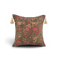 Turkish Fabric Pillow Cover 18x18, Moss Green Boho Throw Pillow,Caucasus Carnation Pattern Decorative Sofa Accent Ethnic Cushion