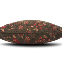 Turkish Fabric Pillow Cover 18x18, Moss Green Boho Throw Pillow,Caucasus Carnation Pattern Decorative Sofa Accent Ethnic Cushion