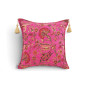 Turkish Fabric Pillow Cover 18x18, Mazenda Pink Boho Throw Pillow, Caucasus Carnation Pattern Decorative Sofa Accent Ethnic Case Turkish Fabric Pillow Cover 18x18, Mazenda Pink Boho Throw Pillow, Caucasus Carnation Pattern Decorative Sofa Accent Ethnic Case