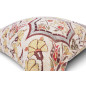 Turkish Fabric Pillow Cover 18x18, Beige Boho Throw Pillow, Carnation Pattern Decorative Sofa Accent Ethnic Cushion Case Turkish Fabric Pillow Cover 18x18, Beige Boho Throw Pillow, Carnation Pattern Decorative Sofa Accent Ethnic Cushion Case