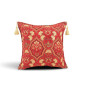 Turkish Fabric Pillow Cover 18x18, Red Boho Throw Pillow, Carnation Pattern Decorative Sofa Accent Ethnic Cushion Case Turkish Fabric Pillow Cover 18x18, Red Boho Throw Pillow, Carnation Pattern Decorative Sofa Accent Ethnic Cushion Case