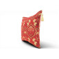 Turkish Fabric Pillow Cover 18x18, Red Boho Throw Pillow, Carnation Pattern Decorative Sofa Accent Ethnic Cushion Case Turkish Fabric Pillow Cover 18x18, Red Boho Throw Pillow, Carnation Pattern Decorative Sofa Accent Ethnic Cushion Case