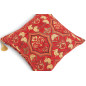 Turkish Fabric Pillow Cover 18x18, Red Boho Throw Pillow, Carnation Pattern Decorative Sofa Accent Ethnic Cushion Case Turkish Fabric Pillow Cover 18x18, Red Boho Throw Pillow, Carnation Pattern Decorative Sofa Accent Ethnic Cushion Case