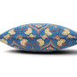 Turkish Fabric Pillow Cover 18x18, Royal Blue Boho Throw Pillow, Carnation Pattern Decorative Sofa Accent Ethnic Cushion Case